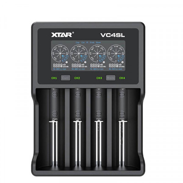 Бързо интелигентно зарядно устройство XTAR VC4SL LCD display,LI-ION,Ni-Mh USB type C QC3.0